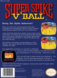 NES - Super Spike V'Ball Box Art Back
