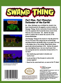 NES - Swamp Thing Box Art Back