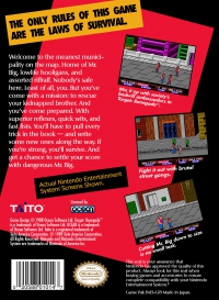 NES - Target Renegade Box Art Back