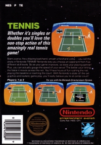 NES - Tennis Box Art Back