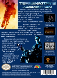 NES - Terminator 2 Judgment Day Box Art Back