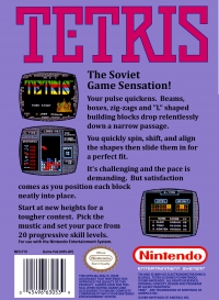 NES - Tetris Box Art Back