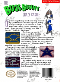 NES - The Bugs Bunny Crazy Castle Box Art Back