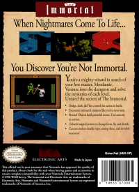 NES - The Immortal Box Art Back