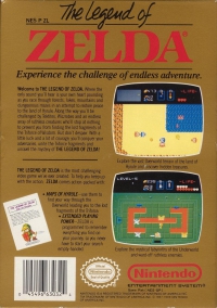 NES - The Legend of Zelda Box Art Back