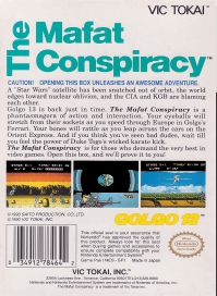 NES - The Mafat Conspiracy Box Art Back