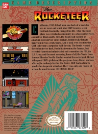 NES - The Rocketeer Box Art Back