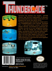 NES - Thundercade Box Art Back