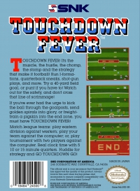 NES - Touch Down Fever Box Art Back