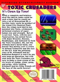 NES - Toxic Crusaders Box Art Back