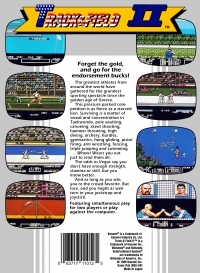 NES - Track and Field II Box Art Back