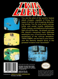 NES - Twin Cobra Box Art Back