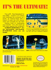 NES - Ultimate Basketball Box Art Back