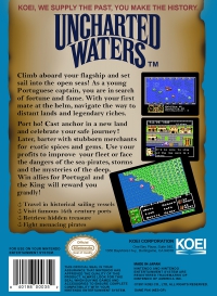 NES - Uncharted Waters Box Art Back