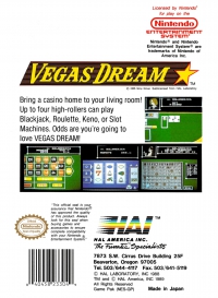 NES - Vegas Dream Box Art Back