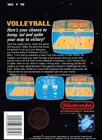 NES - Volleyball Box Art Back
