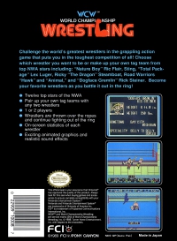 NES - WCW Wrestling Box Art Back