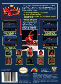 NES - WWF King of the Ring Box Art Back