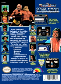 NES - WWF WrestleMania Steel Cage Challenge Box Art Back