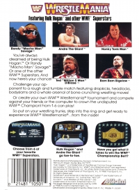 NES - WWF WrestleMania Box Art Back