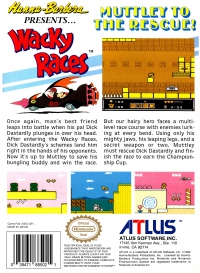 NES - Wacky Races Box Art Back