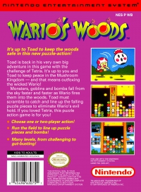 NES - Wario's Woods Box Art Back