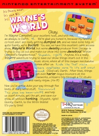 NES - Wayne's World Box Art Back