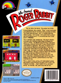 NES - Who Framed Roger Rabbit Box Art Back