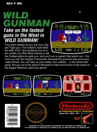 NES - Wild Gunman Box Art Back