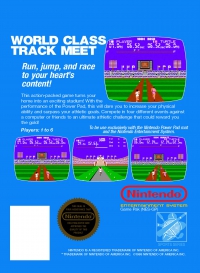 NES - World Class Track Meet Box Art Back