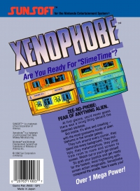 NES - Xenophobe Box Art Back