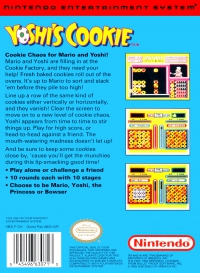 NES - Yoshi's Cookie Box Art Back