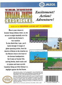NES - Young Indiana Jones Chronicles Box Art Back