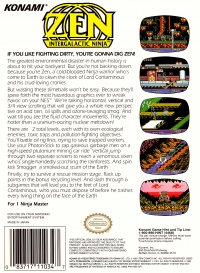 NES - Zen the Intergalactic Ninja Box Art Back