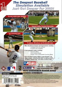 PS2 - All Star Baseball 2004 Box Art Back