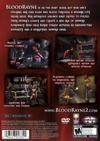 PS2 - BloodRayne 2 Box Art Back