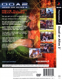 PS2 - Dead or Alive 2 Box Art Back