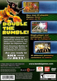 PS2 - Digimon Rumble Arena 2 Box Art Back