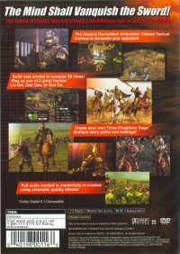 PS2 - Dynasty Tactics Box Art Back