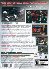 PS2 - ESPN NFL 2K5 Box Art Back