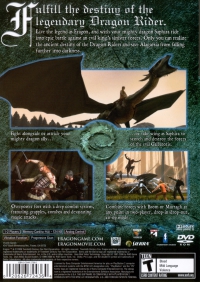 PS2 - Eragon Box Art Back