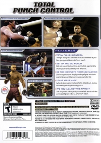 PS2 - Fight Night 2004 Box Art Back