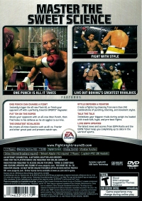 PS2 - Fight Night Round 3 Box Art Back