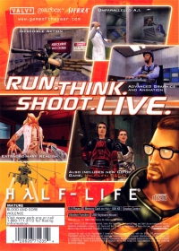 PS2 - Half Life Box Art Back
