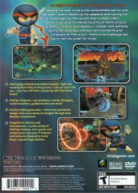 PS2 - I Ninja Box Art Back