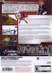 PS2 - Iridium Runners Box Art Back