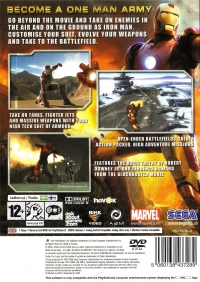 PS2 - Iron Man Box Art Back