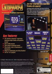 PS2 - Jeopardy Box Art Back