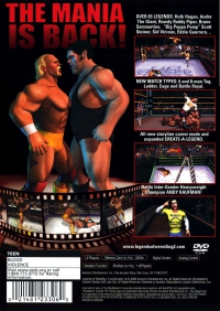 PS2 - Legends of Wrestling II Box Art Back
