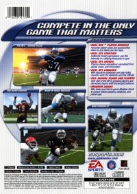 PS2 - Madden NFL 2001 Box Art Back
